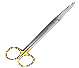 Tijeras Quirúrgicas Premium TC Mayo-Stille para Disección, Mango Dorado, Rectas y Curvas, con Incrustaciones de Carburo de Tungsteno de Alta Resistencia, CE - Product Image 5