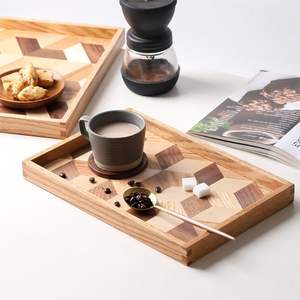 Plateau de service haut de gamme en bois massif avec poignées confortables, grande taille, pour la maison, la cuisine, la salle à manger et le service hôtelier - Product Image 1