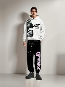 Sudadera con Capucha de Invierno, Corte Regular, Lavado Ácido Personalizado, con Estampado Gráfico Frontal |   Sudadera de Felpa de Algodón Grueso de 370 g/m² para Hombre |   OEM - Product Image 5