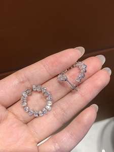 Pendientes de Diamantes de Lujo con Certificación IGI, Color D E F, Claridad VVS VS, Oro, Oro Rosa, Oro Blanco, Plata, para Mujer, para Fiestas - Product Image 4