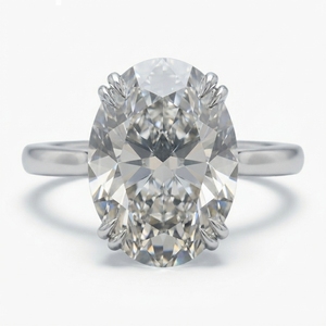 Sparkling 10K White Gold Diamond <b>Ring</b> for Women Elegant Wedding Jewelry with Modern Delicate Band Design - Product Image 1
