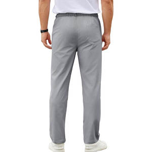 Pantalones Chinos Casuales para Hombre, Cintura Elástica, Ligeros, Corte Clásico, Pantalones de Vestir para Negocios con Bolsillos, Cómodos, de Algodón - Product Image 2