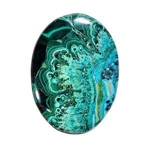Beautiful Natural 144.5 Ct. Malachite Chrysocolla Pendant 51X37X6 mm Oval Cabochon Gemstone for <b>Ring</b> Pendant Loose Gemstones - Product Image 1