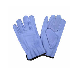 Nouveaux gants de conducteur haute visibilité en cuir véritable avec dos en maille respirante et design antidérapant pour le travail en entrepôt, pour hommes - Product Image 4