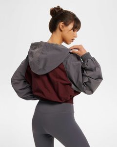 Casual Nylon Sports Tracksuit Custom Windproof Suits <b>Womens</b> Windbreaker <b>Jacket</b> Sets - Product Image 4