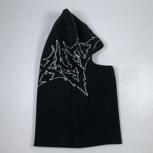 Cagoule unisexe en acrylique tricoté à un trou, personnalisable avec logo OEM, motif jacquard, style hip-hop, pour adultes, chaude pour l'hiver, couvrant tout le visage - Product Image 3