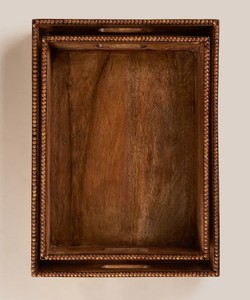 Plateau ottoman en bois, plateau de service alimentaire en bois, plateau de service pour hôtel, plateau de service pour restaurant, plateau décoratif en bois pour la maison, plateau en bois de luxe - Product Image 1