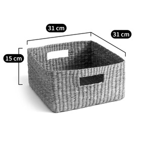 Classic <b>square</b> seagrass <b>basket</b> Handmade Storage <b>Basket</b> Wholesale eco-friendly Made Viet Nam - Product Image 3