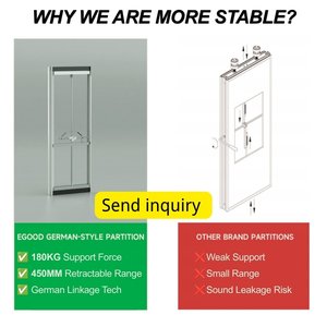 Divisor Plegable Insonorizado y <span class=keywords><strong>Paredes</strong></span> Deslizantes Puerta Móvil Operable para Oficina para Dividir la Habitación - Product Image 4