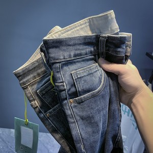 Jeans de Algodón Elástico OEM para Hombre, Estilo Europeo de Alta Gama, Retro, Versátiles, Corte Recto Regular, Ligeros, para Primavera y Otoño, Nuevos, 50/70% Algodón Denim - Product Image 6