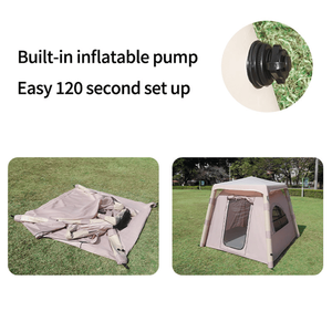 4-Post Luxury Outdoor Air Tent Easy Set Inflatable for 3-4 People Waterproof <b>Camping</b> Tent for Adults - Product Image 6