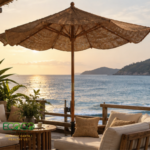 Parasol de jardin moderne en fibre de coco écologique, fait main, anti-UV, de qualité supérieure, pour les hôtels, les cafés et les complexes hôteliers - Product Image 1