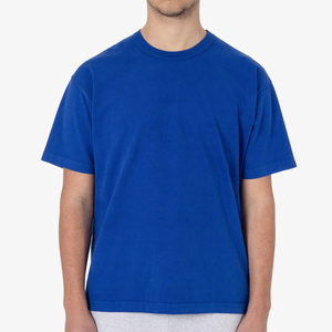 Camiseta Bordada de Hip Hop para Hombre, de Alta Calidad, Personalizada, con Parches, Rayas de Colores Contrastantes, Talla Grande, a Bajo Precio - Product Image 1