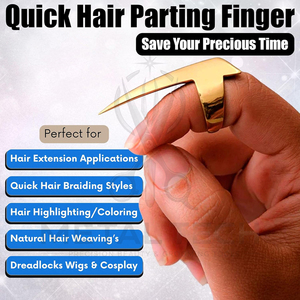 Hair Parting & Sectioning Ring Stainless Steel Finger <b>Tool</b> For Braiding Hair Pick For Precise Durable Product Uses For Salons - Product Image 5