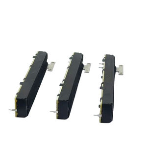 Vente chaude Faveur Union Potentiomètres Rhéostats Rotatifs Élevés 60mm Couple Lisse Double T Arbre Curseur Faible Bruit Linéaire B10K - Product Image 1