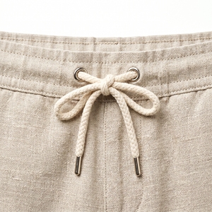 <b>Men</b> Woven Polyester 140g Anti-Wrinkle Chino <b>Shorts</b> Solid Casual Bermuda Button Fly Mid Waist Side Pockets Custom OEM Service - Product Image 5