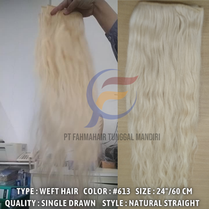 Nouvelle arrivée Extensions de cheveux raides blonds 2025 cheveux humains Remy indonésiens de qualité supérieure en faisceaux de cheveux à double trame - Product Image 5