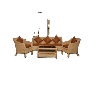 Bonito y creativo juego de sofás de mimbre de lujo de alta calidad con mesa para patio, muebles de jardín al aire libre, sofás de mimbre - Product Image 3