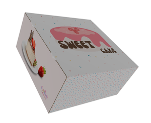 Caja de pastelería de lujo con estampado personalizado TH con asa Embalaje elegante y duradero para pasteles, postres y ocasiones especiales - Product Image 2