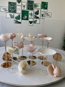 Trendy 2026 <b>Light</b> Luxury Conch <b>Shell</b> Champagne Flute Glass Household Drinking Set Home Bar Decor Wedding Gift - Product Image 3