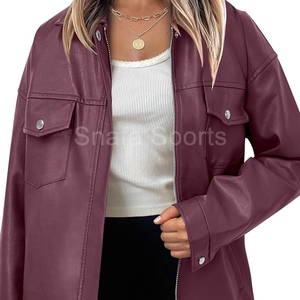 Latest Women Comfortable winter Jacket 2026 High Quality Fashion With Full Sleeves Leather Jacket For Online sale - Product Image 6