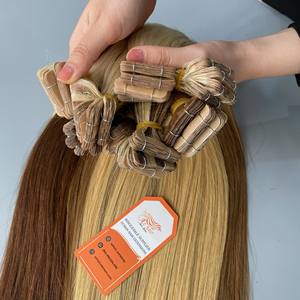 Extensiones de trama de cabello humano vietnamita Remy 100%, cutícula 12A completa de calidad superior, cinta para piel cruda - Product Image 2