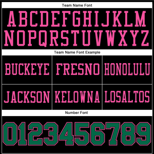 Camiseta de Fútbol Personalizada Negra con Malla Rosa Verde Kelly, Auténtica, de Alta Calidad, Transpirable, Ropa Deportiva, Camiseta Atlética de Alto Rendimiento - Product Image 2