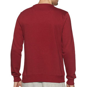 Sweat-shirt à col rond rouge pour homme, coupe classique, couleur unie, tricot en coton, vêtement décontracté pour l'automne, prix bas, qualité supérieure, pour adultes - Product Image 2