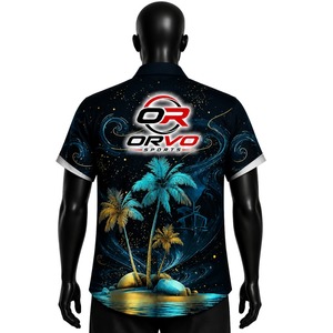 Camisa Hawaiana ORVO Sports para Hombre, Manga Corta, Estampado Tropical de Loros, Verano, Vacaciones, Casual, Transpirable, Secado Rápido, Tela Twill - Product Image 2