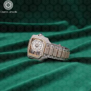 Charm_Jewells Luxury Women's Square <b>Diamond</b> <b>Watch</b> Stainless Steel Band Analog Quartz Movement 38mm Dial Sapphire Crystal - Product Image 3