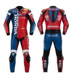 ชุดแข่งรถมอเตอร์ไซค์ Zonda Elite MotoCP แบบยูนิเซ็กซ์/ชุดจั๊มสูทหนังวัวแท้/หนังจิงโจ้พรีเมียม พร้อมแผ่นยืดหยุ่น - Product Image 1