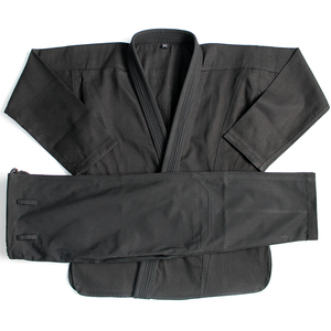 Uniforme de Jiu Jitsu Brasileño (BJJ) 100% Algodón, Diseño Personalizado, Cómodo, Color NEGRO, para Entrenamiento de MMA, Judo y Artes Marciales - Product Image 1