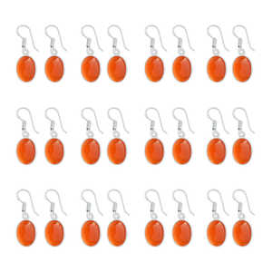 Pendientes de Plata de Ley 925 con Dijes de Cornalina Engastados, Certificados por Terceros, Joyería de Moda para Fiestas - Product Image 3