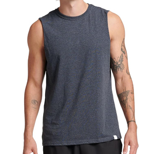 ODM Men Street Style Hip Hop Tank Top Custom Graphic Print 100% Soft Cotton Polyester Casual Sporty Sleeveless TankTops Tee - Product Image 5