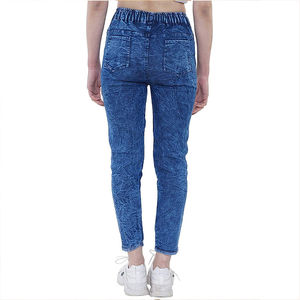 Pantalones vaqueros de mujer de alta calidad, estilo desgastado, holgados, rectos, de mezclilla, rotos, lavado medio, con OEM - Product Image 2