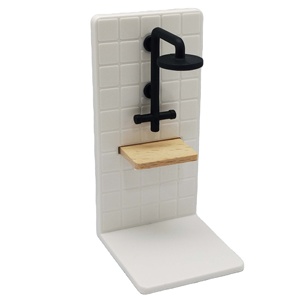 Unisex 1:12 Miniature <b>Shower</b> Room Furniture Toys Set (Wood & Plastic) for Dollhouse Decorations Ages 14+ - Product Image 1
