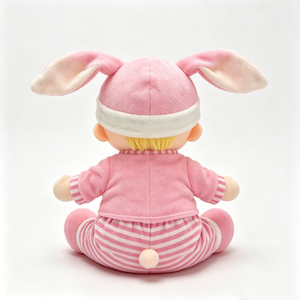 customized Pink bunny baby <b>doll</b> plush toy, kids soft rag <b>doll</b>, bunny ear hat plush <b>doll</b>, bedtime comfort <b>doll</b> for toddler - Product Image 6