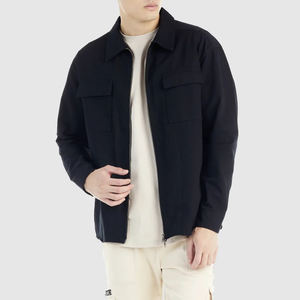 Chaquetas Bomber para Hombre de Primera Calidad, Ligeras, Hechas Profesionalmente, de Color Sólido, con Cremallera Completa - Product Image 2