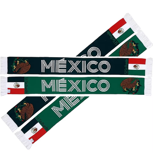 Bufanda Tejida de la Selección Nacional de México, Verde, Blanca y Roja, para Aficionados, Larga, Acrílica, Cálida para el Invierno - Product Image 6