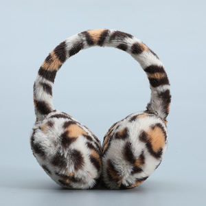 Leopard Print Plush Ear Muffs Warm Fuzzy <b>Earmuffs</b> for <b>Women</b> Girls Winter Outdoor - Product Image 5