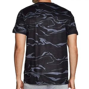 เสื้อยืดแขนสั้นลายพรางสำหรับผู้ชาย แห้งเร็ว สปอร์ต คอกลม ทรงปกติ ผ้าถักโพลีเอสเตอร์ - Product Image 2