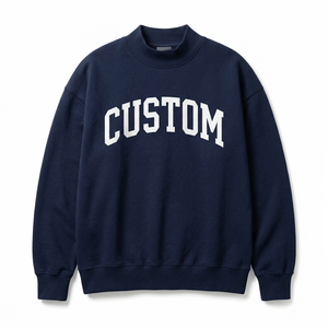 Sudadera Rosa Oversize de Cuello Alto para Mujer con Hombros Caídos, Estampado de Letras Personalizado, Tejido de Punto, Venta al por Mayor OEM - Product Image 5