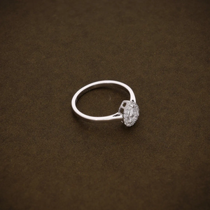 Bague de fiançailles pour femme en or massif avec diamant de laboratoire taille poire, diamants certifiés, style halo élégant, bijou d'anniversaire - Product Image 2