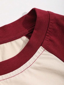 Custom Logo Women's <b>Y2k</b> Style Eco-Friendly Polyester/Cotton Knitted Fabric Full Sleeve T-<b>Shirt</b> Contrast Color Vintage Design - Product Image 3