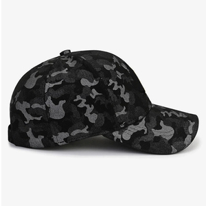 <b>Black</b> Camouflage 6-Panel <b>Baseball</b> <b>Cap</b> Unisex Twill Fitted Hat Casual Four Seasons Wear Adult Size 58-60CM <b>Baseball</b> Hat Unisex - Product Image 4