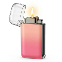Briquet électronique rechargeable Type-C en métal, prix d'usine, avec design coupe-vent et sans flamme, pour cigarettes, fumeurs et barbecue en extérieur