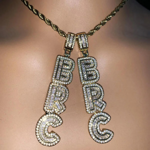 Colgante de Letra de la A a la Z en Plata Personalizado, Colgante con Inicial Personalizada, Colgante de Alfabeto con Pavé de Circonitas, Joyería de Plata Personalizada al por Mayor - Product Image 4