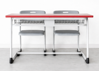 FinePunch FP-DC-MSPC-002 Bancos y Escritorios Escolares de 2 Plazas para Muebles de Aula Hechos en India