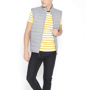 เสื้อแจ็คเก็ตแฟชั่นแขนกุดสำหรับผู้ชาย สีน้ำตาลวินเทจ เสื้อแจ็คเก็ตแขนกุดระบายอากาศได้ดี เสื้อแจ็คเก็ตแขนกุดสำหรับฤดูหนาว ออกแบบโลโก้ได้ตามต้องการ - Product Image 5