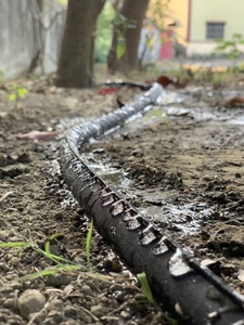 Manguera de remojo plana negra de 50 pies para filas de jardín Camas Penetración de agua profunda Kits de riego anticorrosión ajustable de 3/4 "de diámetro - Product Image 6